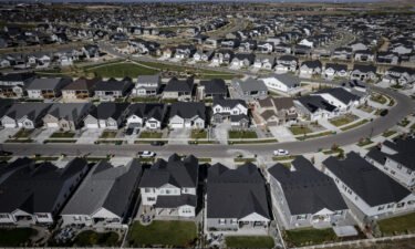 Mortgage rates fell this week as economic data showed inflation is fading. Pictured is a housing development in Aurora