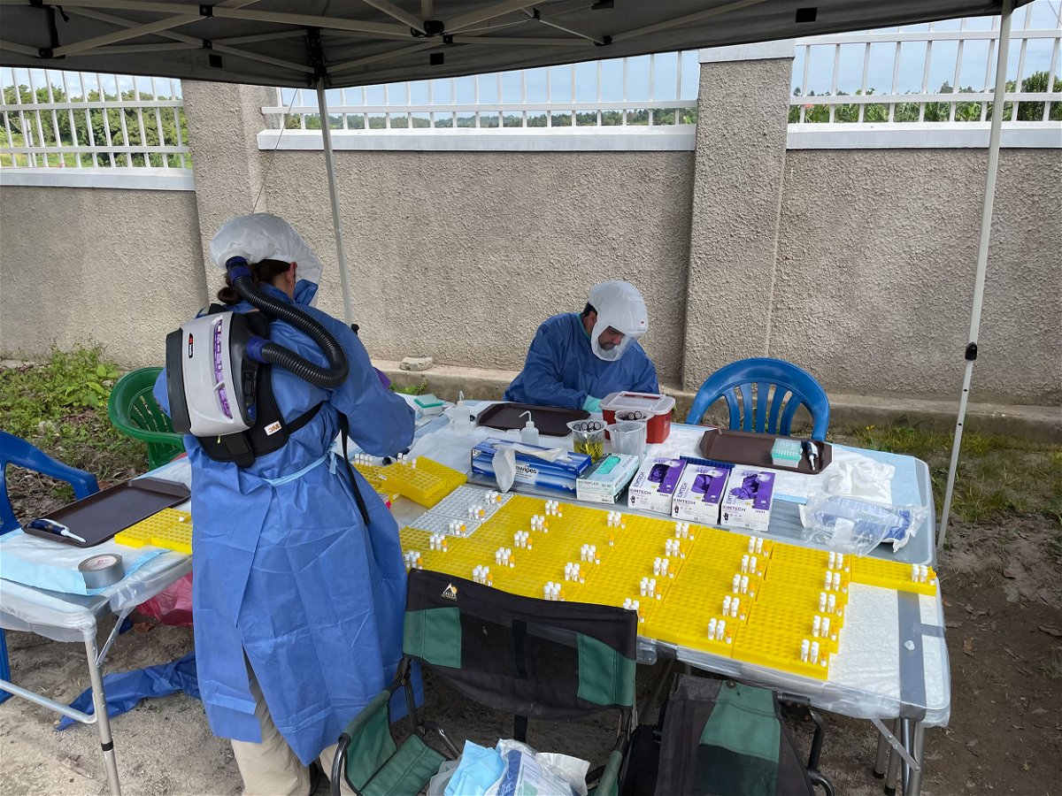 <i>CDC</i><br/>CDC's Division of High-Consequence Pathogens and Pathology are setting up for a day of bat trapping in Uganda