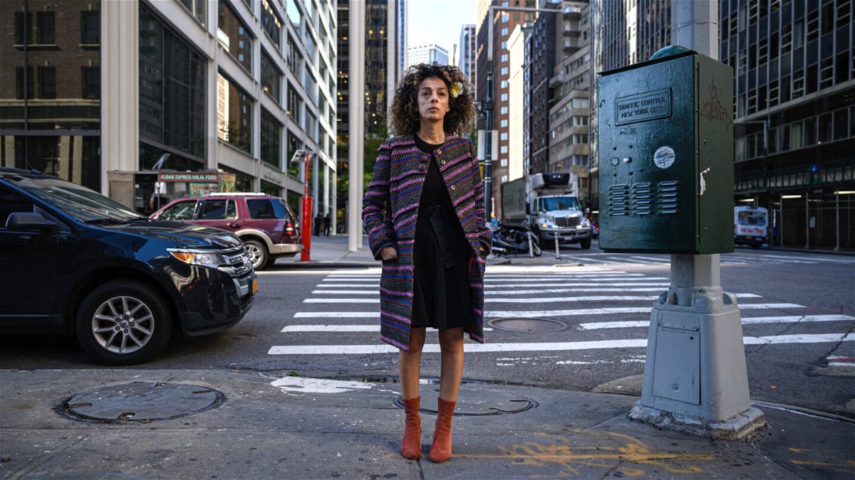 <i>Ed Jones/AFP/Getty Images</i><br/>The Justice Department announced new arrests January 27 in a plot to kill Iranian-US women's rights activist and journalist Masih Alinejad who is critical of the Iranian government. Alinejad is pictured in New York in October 2022.