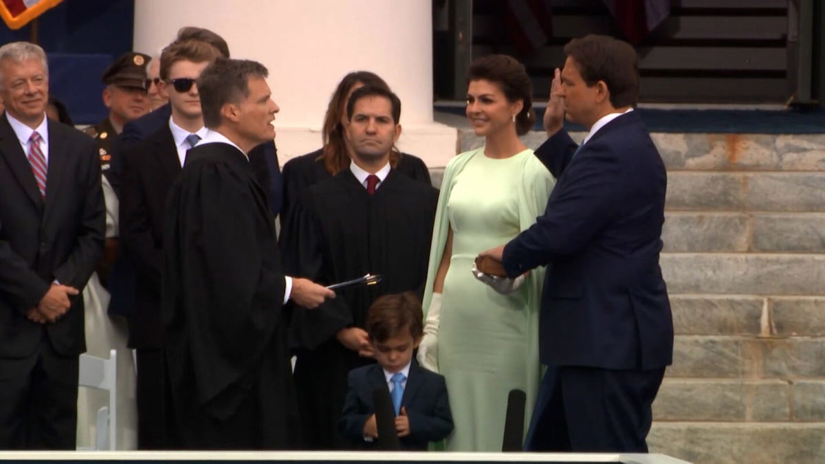 <i>CNN</i><br/>Florida Gov. Ron DeSantis swore an oath to a second term in office on Tuesday.