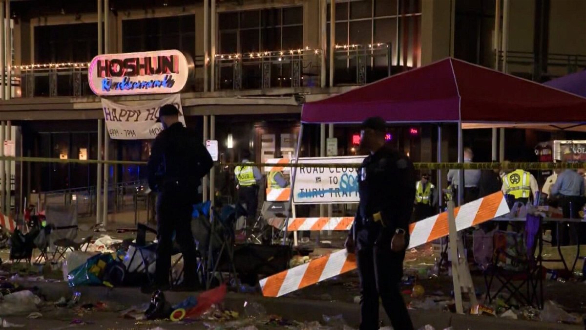 <i>WDSU</i><br/>Police said five people were shot along a Mardi Gras parade route in New Orleans. A suspect is in custody.