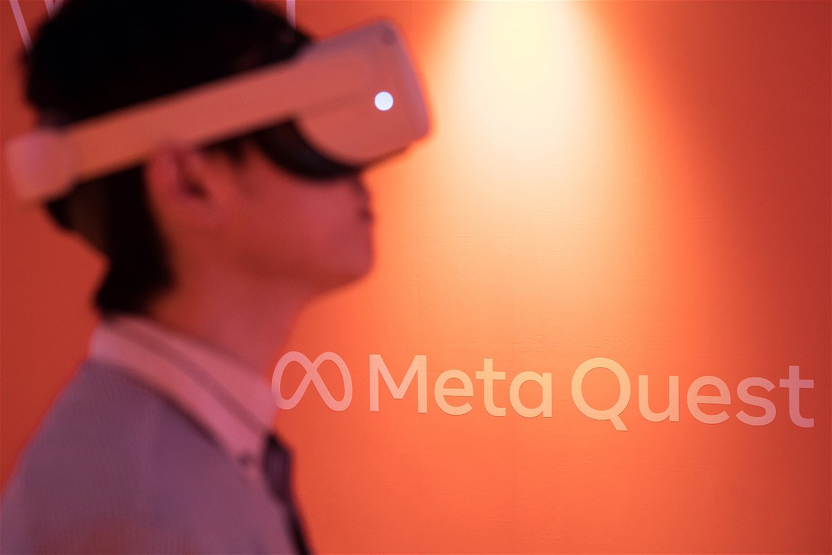 <i>Tomohiro Ohsumi/Getty Images</i><br/>An attendee wearing a Meta Quest 2 VR headset plays a video game at the Tokyo Game Show 2022 in September of 2022 in Chiba