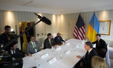 United States Secretary of State Antony Blinken meets with Ukrainian Foreign Minister Dmytro Kuleba at the Munich Security Conference in Munich