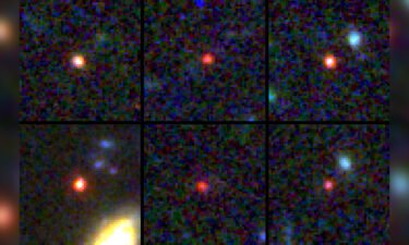 Webb captured images of the six massive galaxies. One of them (bottom left) could contain as many stars as our Milky Way galaxy