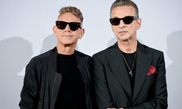 (From left) Martin Gore and Dave Gahan of the British band Depeche Mode