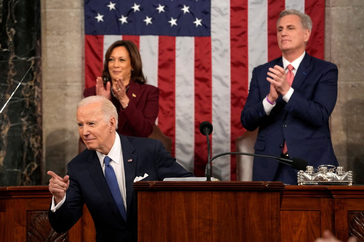 <i>Jacquelyn Martin/Pool/Reuters</i><br/>President Joe Biden delivers the State of the Union address to a joint session of Congress at the US Capitol