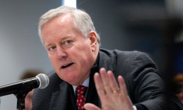Former Trump White House chief of staff Mark Meadows speaks at FreedomWorks headquarters in November of 2022