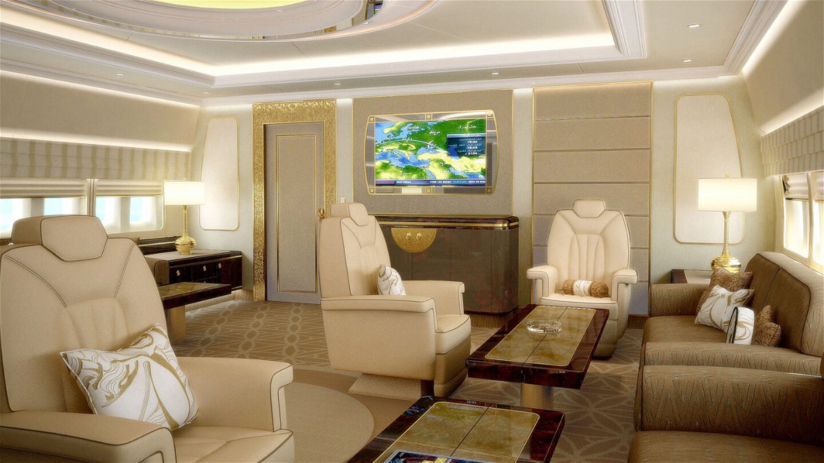<i>Boeing</i><br/>A Boeing 747-8 concept interior.