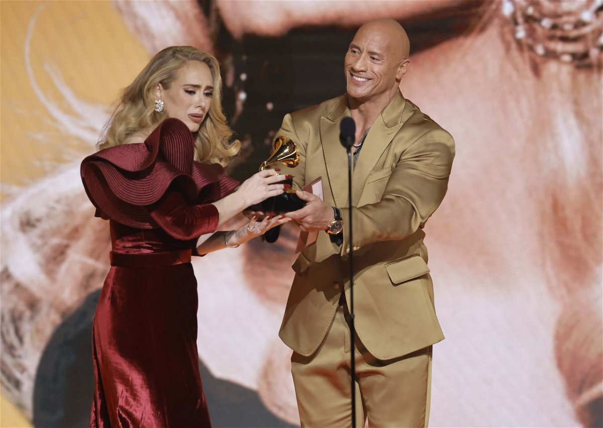 <i>Kevin Winter/Getty Images The Recording Academy</i><br/>Adele accepts the Best Pop Solo Performance award for 