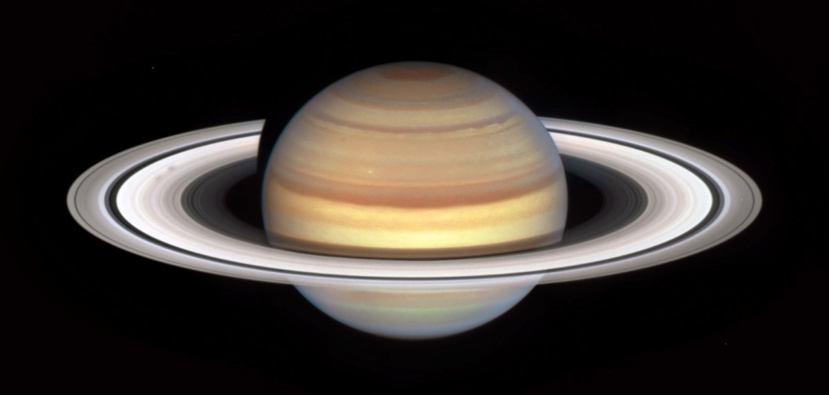An image captured by NASA's Hubble Space Telescope's marks the start of Saturn's "spoke season