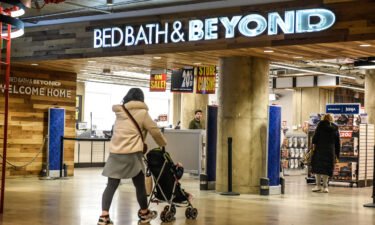 Bed Bath & Beyond is closing 150 more stores. Pictured is a Bed Bath & Beyond store in New York