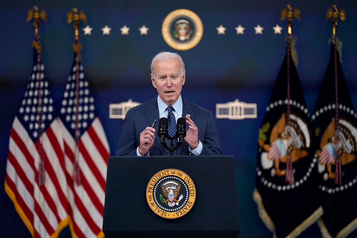 <i>Evan Vucci/AP</i><br/>President Joe Biden speaks on February 16 in Washington