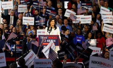 Former U.S. ambassador to the United Nations Nikki Haley announces her run for the 2024 Republican presidential nomination at a campaign event in Charleston