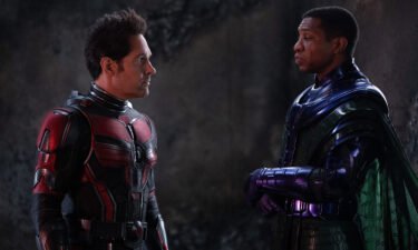 Paul Rudd as Ant-Man and Jonathan Majors as Kang the Conqueror in "Ant-Man and the Wasp: Quantumania."
