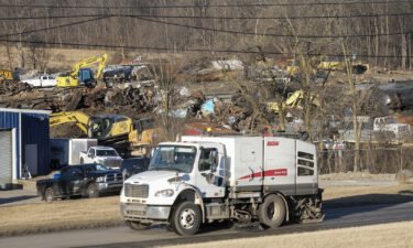 Work crews and contractors remove and dispose of wreckage from a Norfolk Southern train derailment in East Palestine