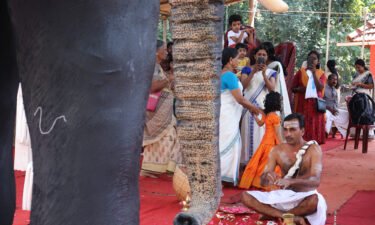 The elephant will be used to perform religious ceremonies in place of live animals.