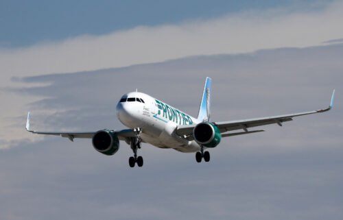 An Airbus A320neo jetliner belonging to Frontier Airlines