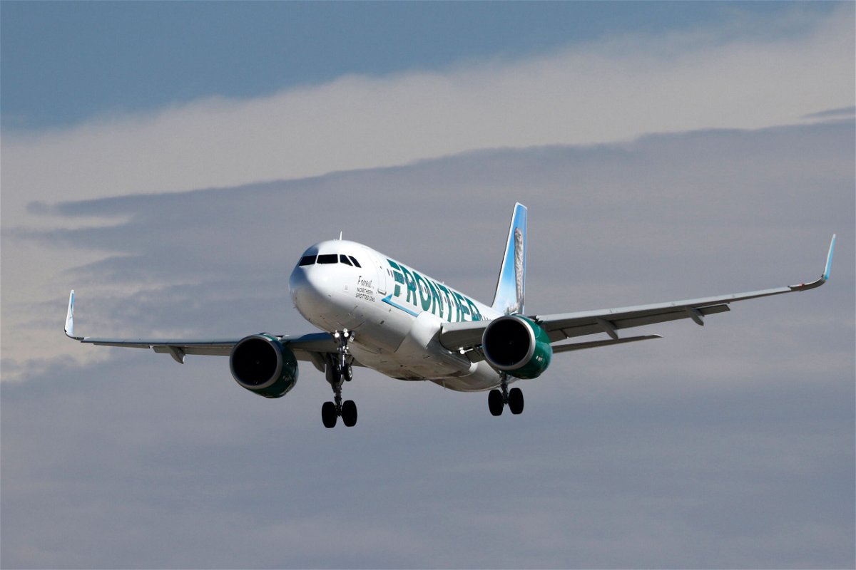 <i>Larry MacDougal/MCDOL/AP</i><br/>An Airbus A320neo jetliner belonging to Frontier Airlines