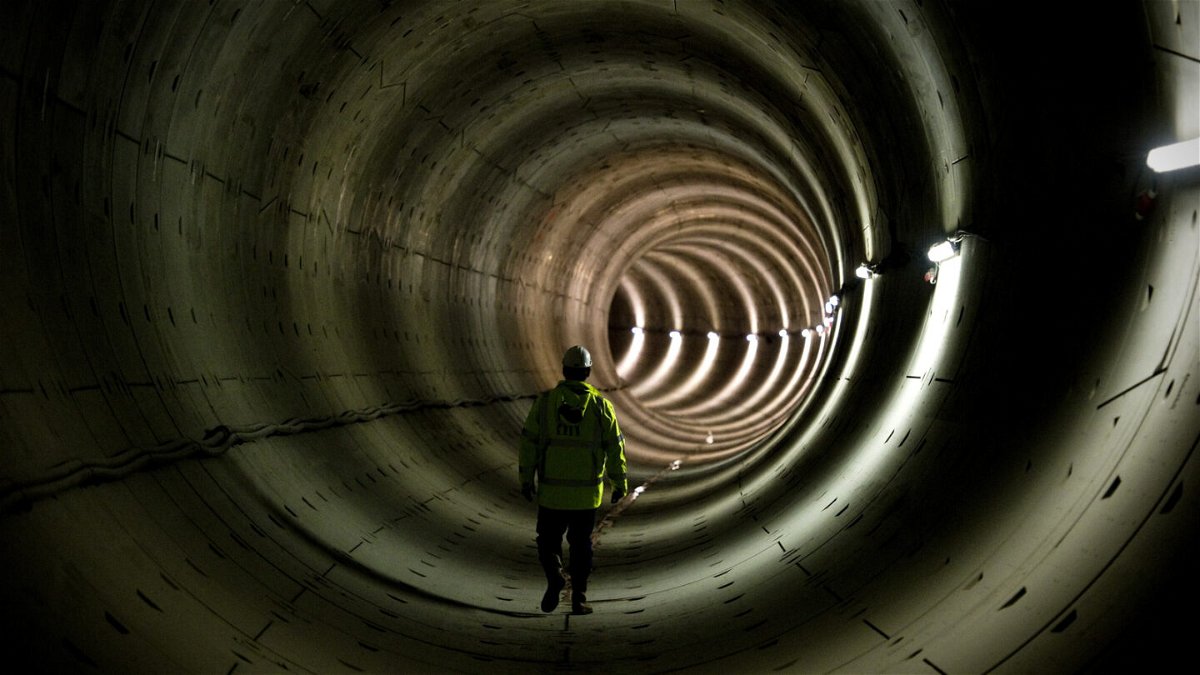 <i>Robin van Lonkhuijsen/AFP via Getty Images</i><br/>A worker stands in the tunnel of the North-South subway line in Amsterdam on January 16