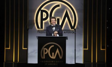 Tom Cruise on stage at the 34th Annual Producers Guild Awards at the Beverly Hilton on Saturday