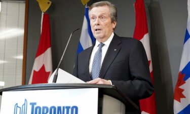 Toronto Mayor John Tory speaks during a news conference at City Hall in Toronto on Friday. Tory says he is resigning after acknowledging he had an affair with a former staffer.