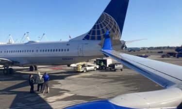 Nicholas Leone took this photo after two United Airlines planes made contact on Monday morning at Boston Logan International Airport.