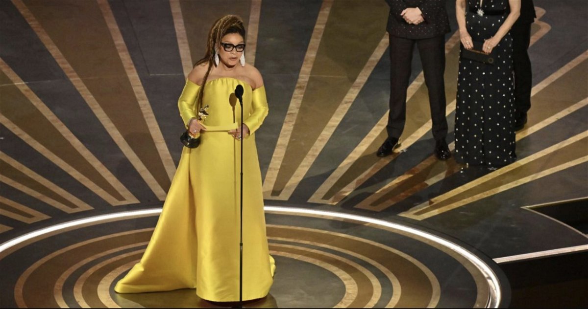 <i>Rob Latour/Shutterstock</i><br/>Ruth Carter accepts the Oscar for best costume design on March 12. She won for her work in 