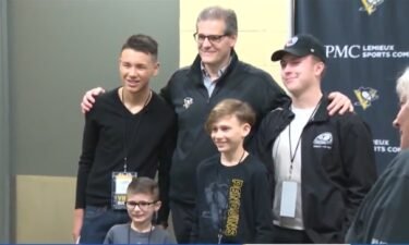 The Pittsburgh Penguins signed four new players to the team. But not for a multi-million-dollar or several-year contract. It was a one-day assignment that saw their dreams come true. These four kids — Dominic Lettrich