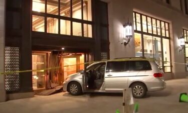 A man crashed a minivan crashed into the front doors of the Philadelphia Police Department Headquarters on Tuesday