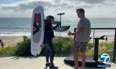 Could this be the wave of the future for surfing in California? One Los Angeles-area club has been using electric hydrofoil surfboards to enjoy their sport with some motorized assistance.