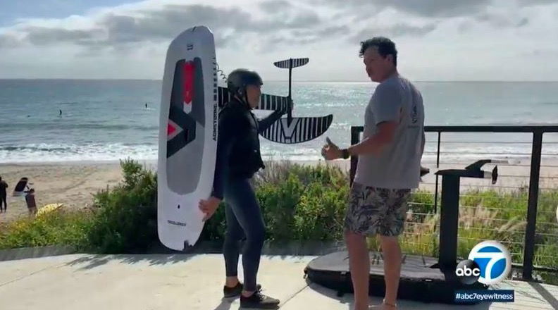 <i>KABC</i><br/>Could this be the wave of the future for surfing in California? One Los Angeles-area club has been using electric hydrofoil surfboards to enjoy their sport with some motorized assistance.