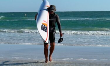 A Sarasota County man prepares to paddle from the Bahamas to Florida to raise money for an organization that helps people living with cystic fibrosis. Robert Martini is a lifeguard on Siesta Key.