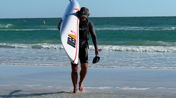 <i>WFTS</i><br/>A Sarasota County man prepares to paddle from the Bahamas to Florida to raise money for an organization that helps people living with cystic fibrosis. Robert Martini is a lifeguard on Siesta Key.