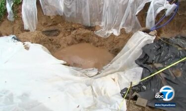 Public works crews are continuing to try to repair damage caused by a sinkhole that opened up between homes in Camarillo