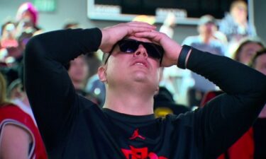 A crowd of San Diego State fans erupted on Sunday on the court inside of Viejas Arena just after the men's basketball team clinched a spot in the 2023 NCAA Tournament's Final Four. This is the first time the Aztecs have achieved this feat.