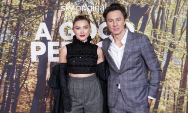 Florence Pugh and Zach Braff at the UK premiere of  'A Good Person' on March 8.