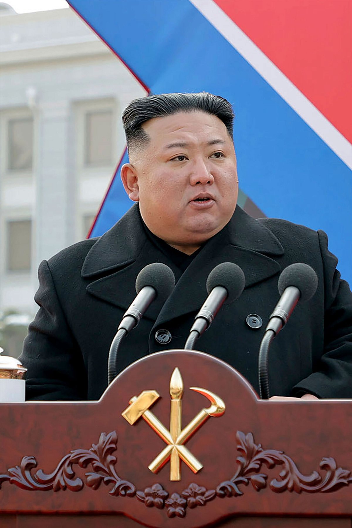 <i>KNS/AP</i><br/>The United States on Wednesday imposed sanctions on three companies and two individuals for 'illicitly' generating income for North Korea. Kim Jong Un is pictured here in 2022 in Pyongyang