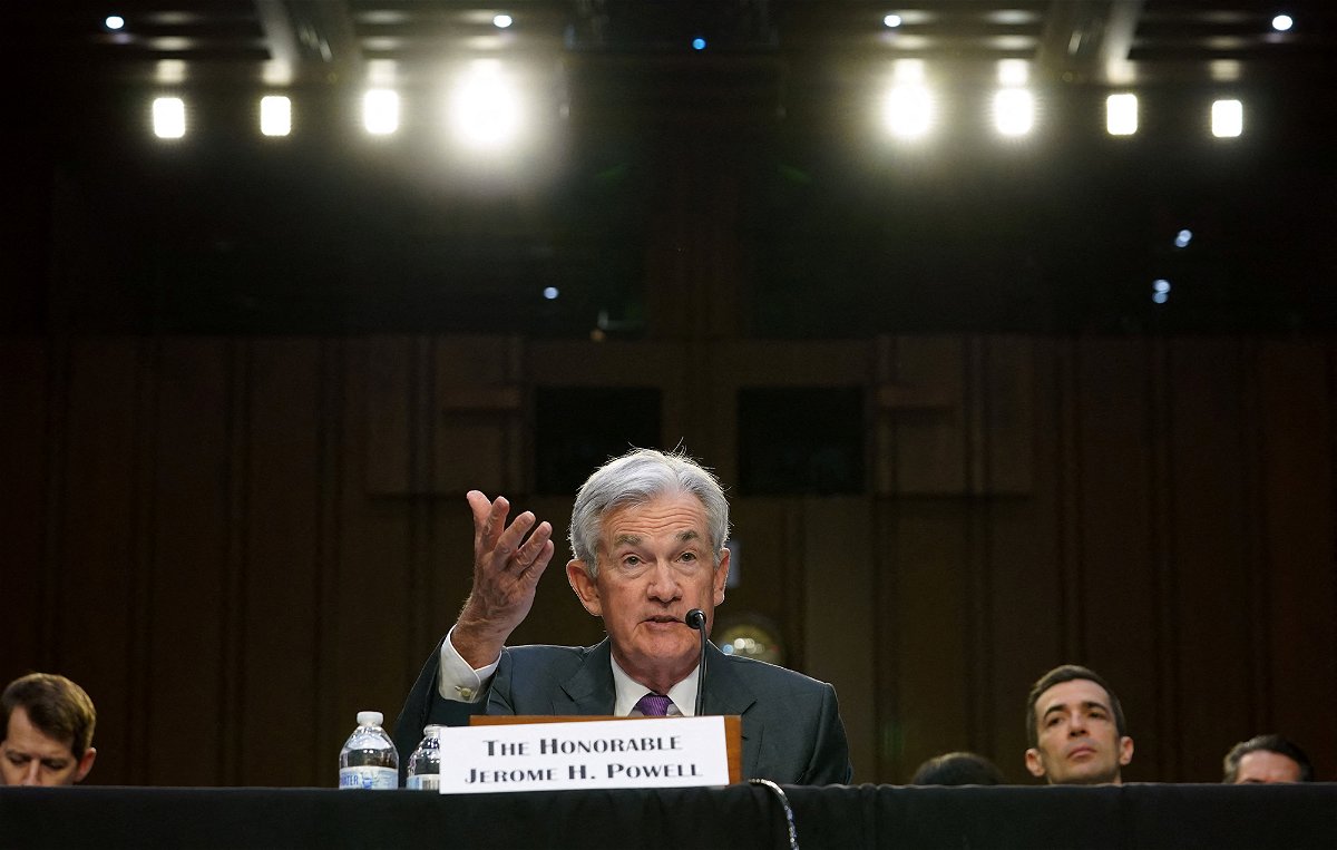 <i>Kevin Lamarque/Reuters</i><br/>The Federal Reserve will announce another potential interest rate hike Wednesday afternoon. Federal Reserve Chair Jerome Powell here testifies before the Senate on March 7