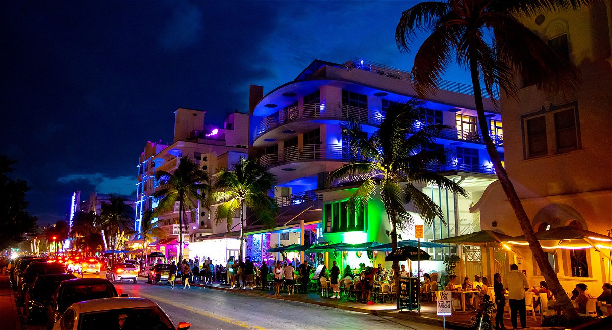 <i>DANLIN Media GmbH/Adobe Stock</i><br/>The party looks set to go on well into the night in Miami's South Beach
