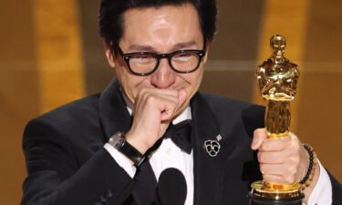 Ke Huy Quan won the Oscar for best supporting actor for "Everything Everywhere All at Once" at the 95th Academy Awards in Hollywood on March 12.
