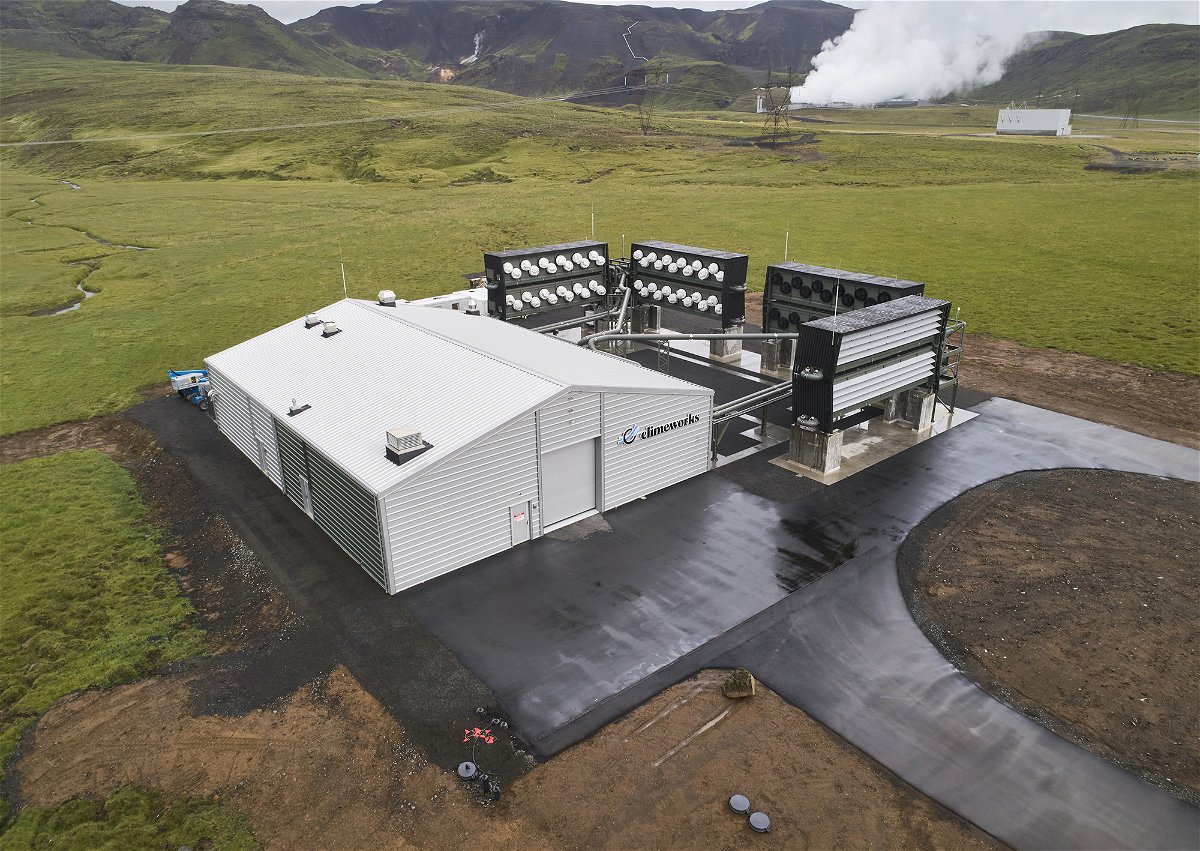 <i>Arnaldur Halldorsson/Bloomberg/Getty Images</i><br/>Climeworks' Orca project in Iceland sucks carbon pollution from the atmosphere. Scientists say they have worked out a way to make this process much more efficient.
