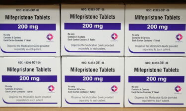 Boxes of the drug mifepristone sit on a shelf at the West Alabama Women's Center in Tuscaloosa