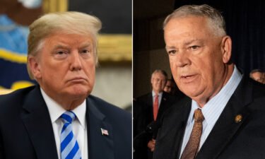 Former President Donald Trump (left) and late Georgia House Speaker David Ralston are seen here in a split image.
