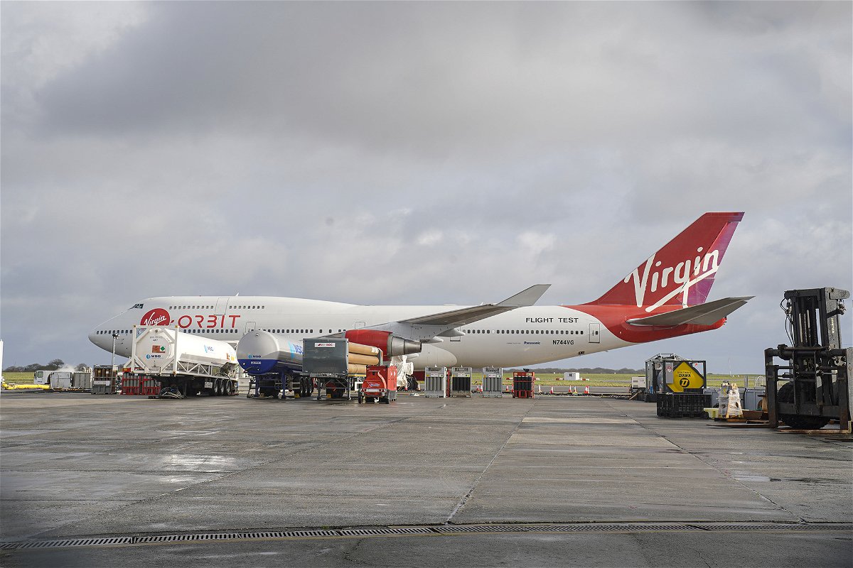 <i>Hugh Hastings/Getty Images</i><br/>Virgin Orbit's Cosmic Girl 747