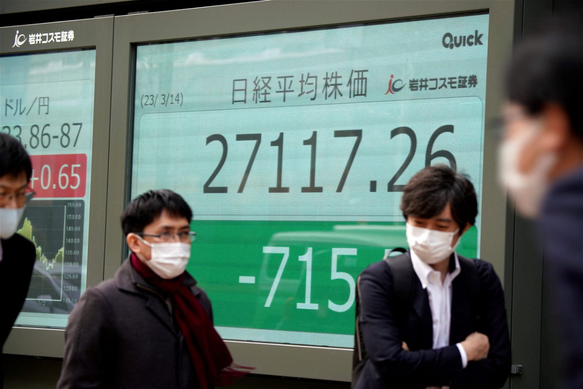 <i>Kazuhiro Nogi/AFP/Getty Images</i><br/>Asian stocks fell broadly on March 14