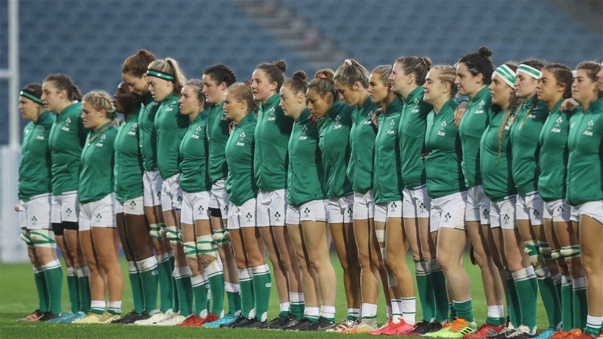 <i>Lorraine O'Sullivan/Reuters</i><br/>The Ireland women's rugby team has made a permanent switch from white to navy shorts in response to players' concerns about period anxieties.