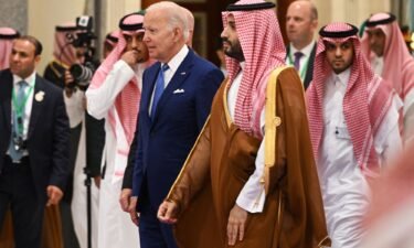 US President Joe Biden (L) and Saudi Crown Prince Mohammed bin Salman (R) pictured in Jeddah on July 16