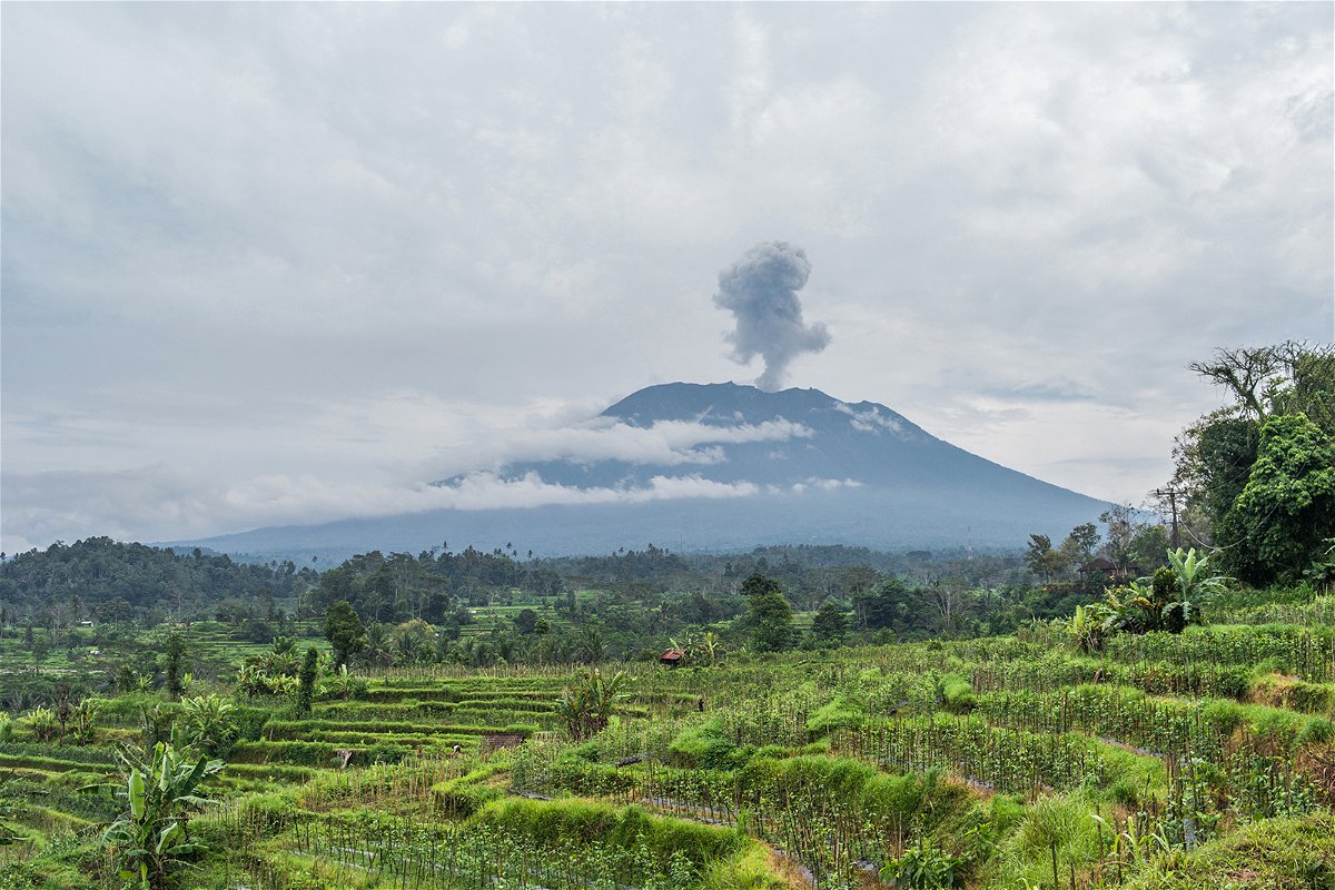 <i>Alexey Pelikh/Adobe Stock</i><br/>The Russian tourist took a semi-nude photo of himself on Mount Agung