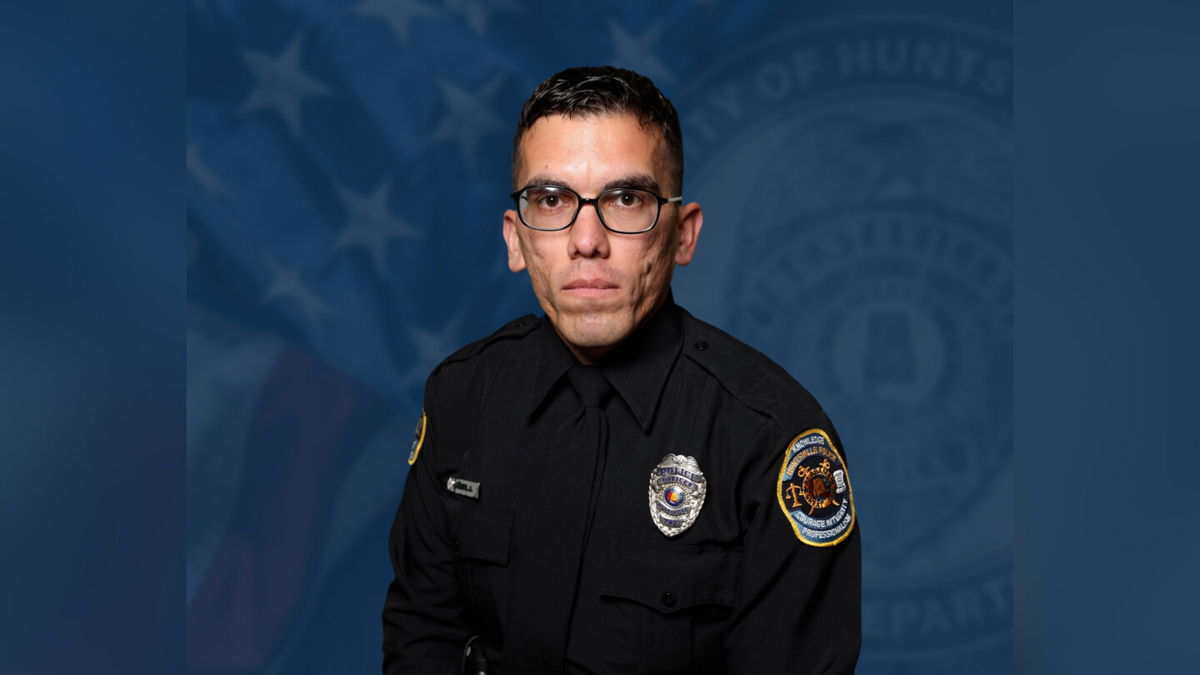 <i>Huntsville Police Department/Facebook</i><br/>Officer Albert Morin is hospitalized in critical condition.