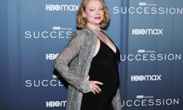 Sarah Snook revealed she is pregnant at the "Succession" premiere Monday night in New York.